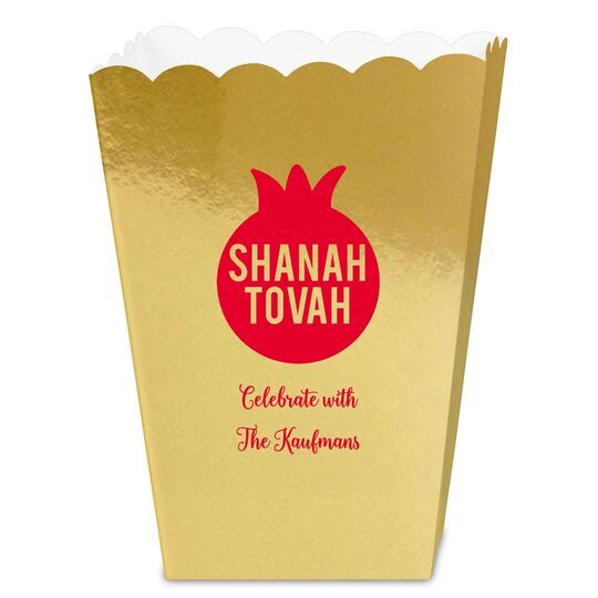 Shanah Tovah Pomegranate Mini Popcorn Boxes